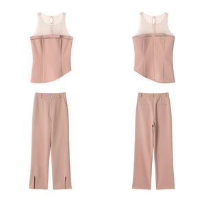 Bustier Cut Top // Split Hem Trousers [2 Colours]