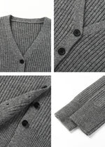 Load image into Gallery viewer, Ribbed V Cardigan [3 Colours]
