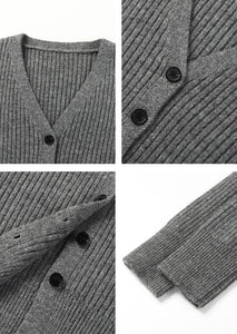 Ribbed V Cardigan [3 Colours]