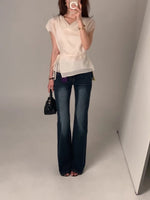 Load image into Gallery viewer, Korean Tencel Blend Wrap Tie Blouse [2 Colours]
