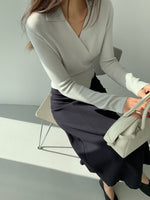 Load image into Gallery viewer, Korean Collar Wrap Knit Cardigan [3 Colours]
