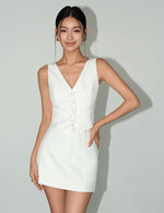 Load image into Gallery viewer, Tailored Camisole Vest in White
