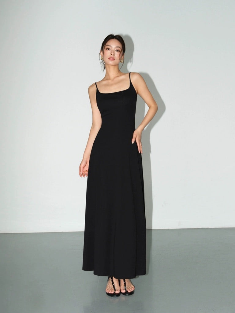 Padded Square Neck Maxi Dress [2 Colours]