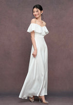 Load image into Gallery viewer, Ruffle Cami Maxi Gown in White
