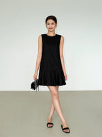 Load image into Gallery viewer, Linen Blend Flute Hem Shift Dress [2 Colours]
