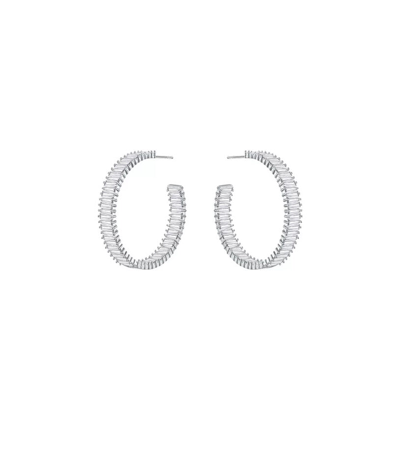 Cluster Open Loop Earrings