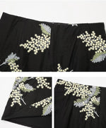 Load image into Gallery viewer, Tencel Blend Floral Embroidered Mini Skirt in Black

