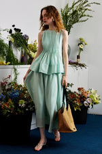 Load image into Gallery viewer, Pleated Peplum Top // Midi Skirt Set [2 colours]
