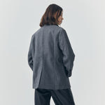 Load image into Gallery viewer, Colette Wool Single Breasted Blazer in Grey
