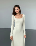 Load image into Gallery viewer, Padded Light Knit Long Sleeve Dress [2 Colours]
