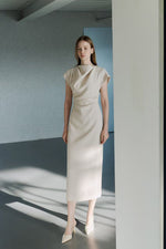 Load image into Gallery viewer, Korean Gathered Sheath Midi Dress [2 Colours]
