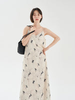 Load image into Gallery viewer, Printed Cami Slip Dress in Cream
