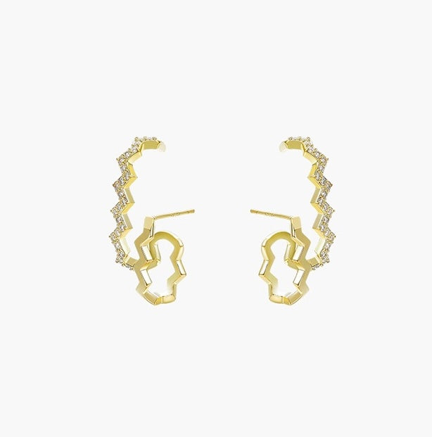 Zig Zag Diamante Earrings