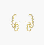 Load image into Gallery viewer, Zig Zag Diamante Earrings
