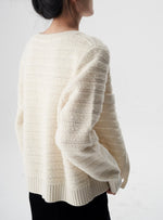 Load image into Gallery viewer, Relaxed Wool Cardigan in Cream
