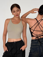 Load image into Gallery viewer, Double Cross Tie Back Camisole [2 Colours]
