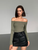 Load image into Gallery viewer, Off Shoulder Cutout Back Top [2 Colours]
