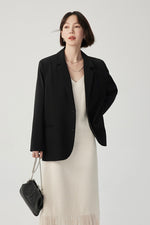 Load image into Gallery viewer, Classic Relaxed Blazer in Black

