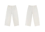 Load image into Gallery viewer, Tapered Cropped Line Trousers in Cream
