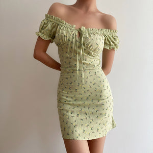 2-Way Floral Shift Dress in Green