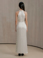 Load image into Gallery viewer, Satin Polka Gown in Cream
