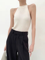 Load image into Gallery viewer, Light Knit Halter Top in Cream
