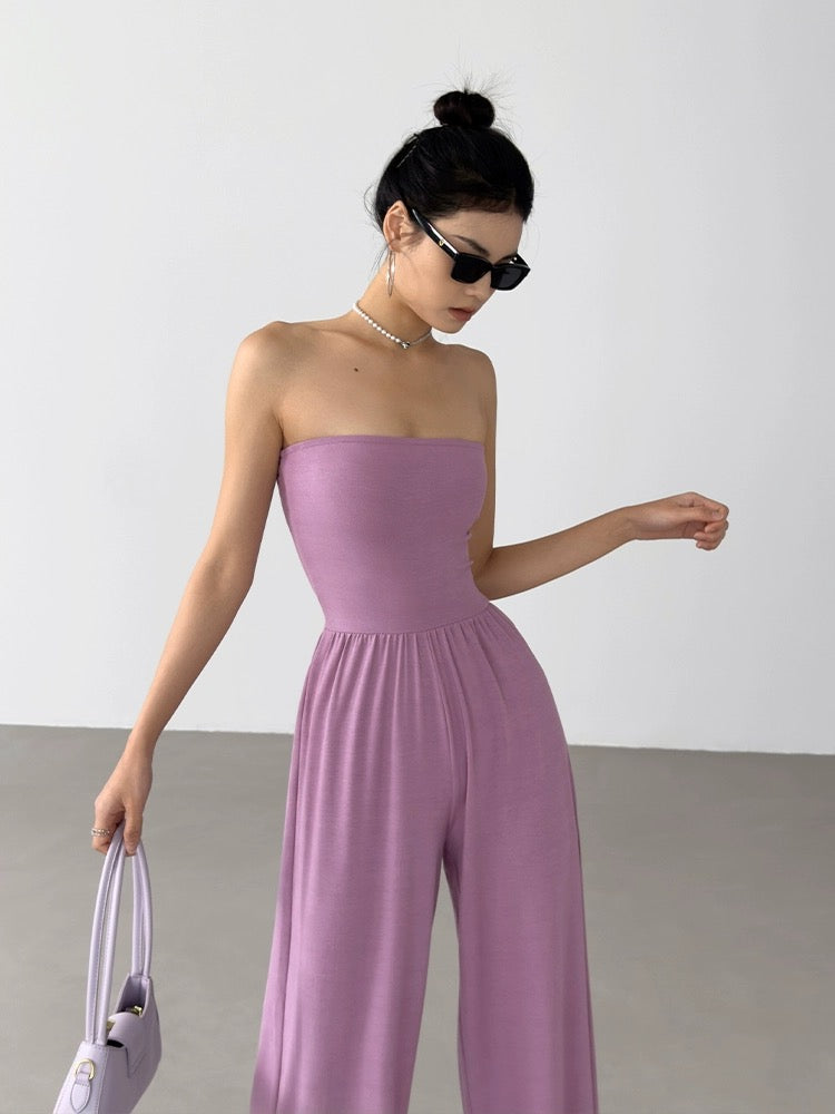 Bustier Stretch Maxi Jumpsuit [3 Colours]