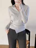 Load image into Gallery viewer, Korean Collar Wrap Knit Cardigan [3 Colours]
