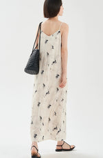 Load image into Gallery viewer, Printed Cami Slip Dress in Cream
