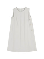 Load image into Gallery viewer, [Ready Stock] Side Button Shift Dress in Greige
