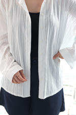 Load image into Gallery viewer, [Ready to Ship] Korean Textured Semi-Sheer Oversized Shirt [2 Colours]
