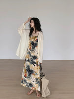 Load image into Gallery viewer, Watercolour Printed Cami Maxi Dress in Multi
