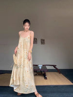 Load image into Gallery viewer, Floral Tent Maxi Dress in Beige
