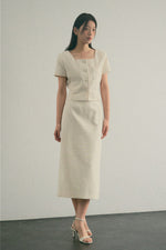 Load image into Gallery viewer, Korean Day Tailored Pencil Skirt [2 Colours]
