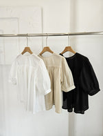 Load image into Gallery viewer, [Ready to Ship] Korean Pleat Blouson Blouse [3 Colours]
