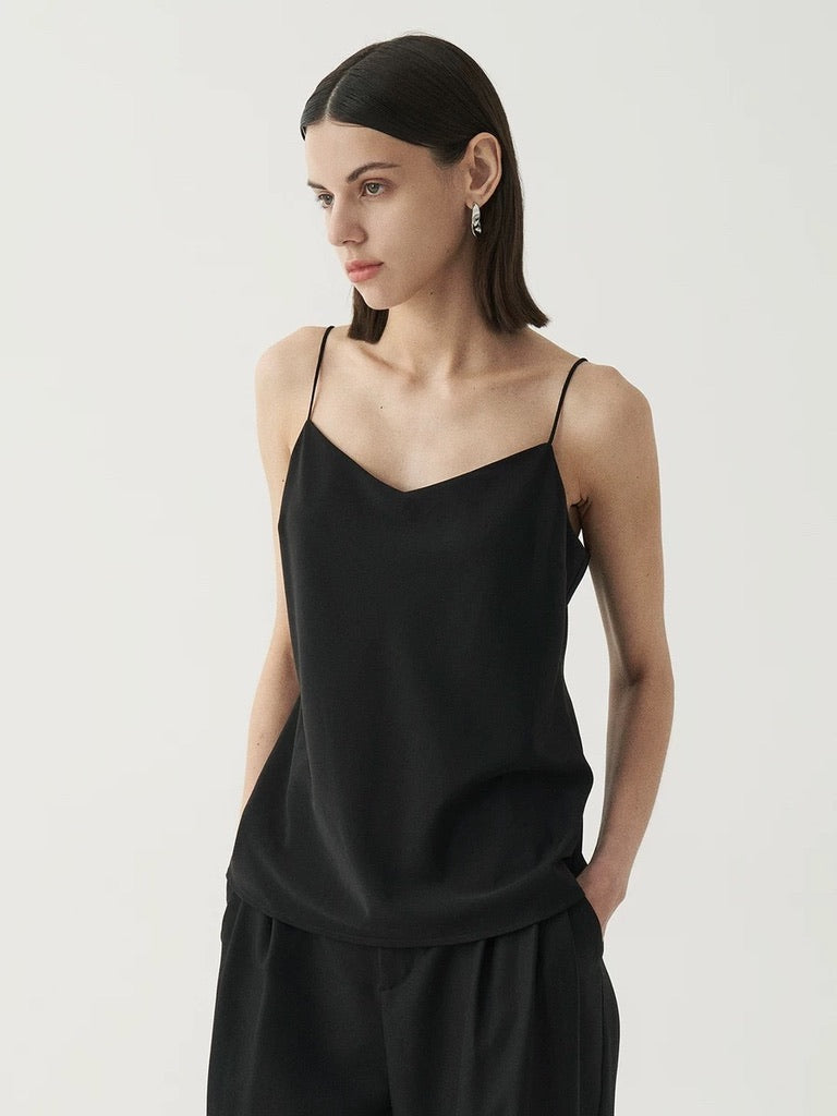 Satin Relaxed V Camisole [2 Colours]