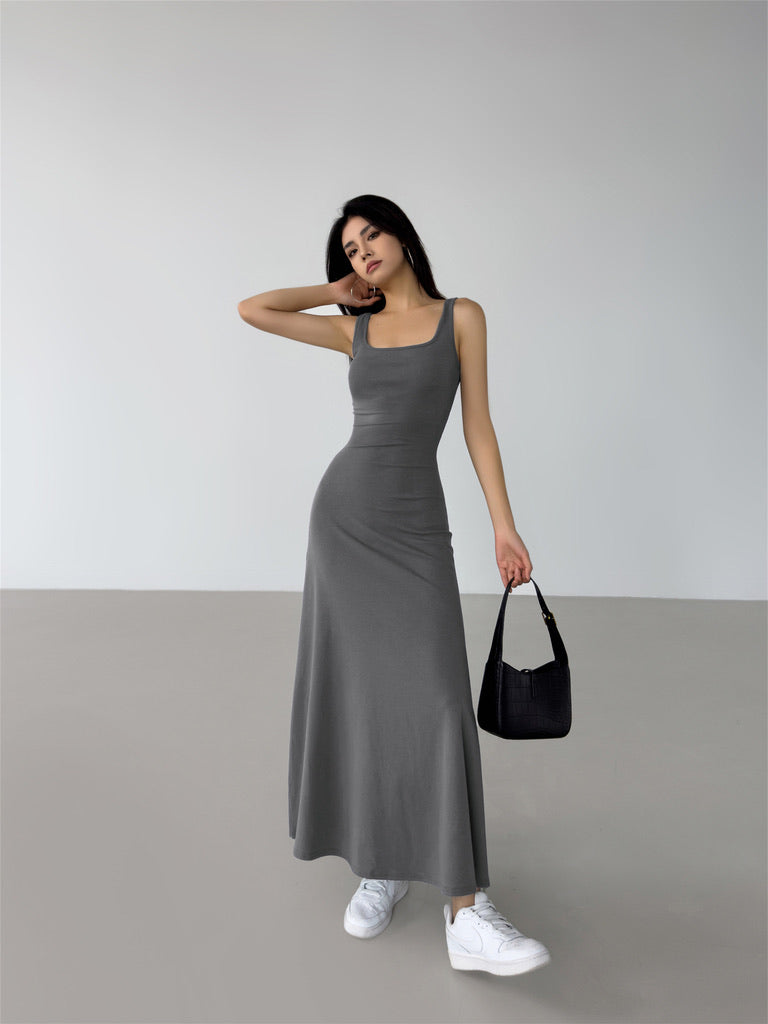 Sleeveless Maxi Flare Dress [5 Colours]