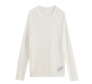 Tencel Wool Blend Fine Knit Sweater [2 Colours]