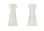 Load image into Gallery viewer, 2-Way Textured Tie Dress in White
