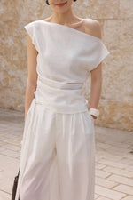 Load image into Gallery viewer, Multi-way Top // Trousers Set in White
