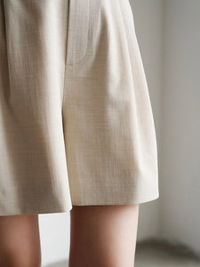 Tailored Long Shorts in Beige