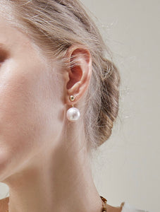 Pearl Drop Stud Earrings