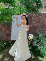 Load image into Gallery viewer, Cami Wrap Pocket Maxi Dress in Cream
