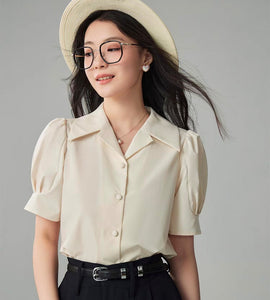 Puff Sleeve Shirt [3 Colours]