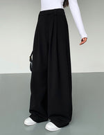 Load image into Gallery viewer, Loop Wide Leg Hook Trousers in Black
