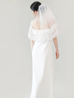 Load image into Gallery viewer, Off Shoulder Lace Maxi Dress in White
