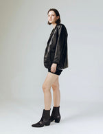 Load image into Gallery viewer, Classic Leather Blazer in Black
