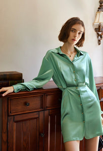 Suvi Silk Blend Shirt Dress [2 Colours]