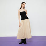 Load image into Gallery viewer, Dakota Bustier Dress in Black/Beige
