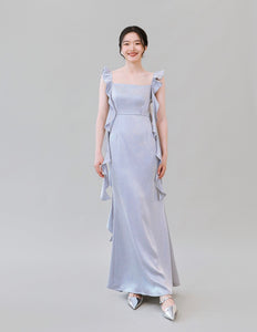 Satin Evening Maxi Dresses in Blue [5 Styles]